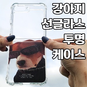 [DYG]강아지 선글라스 투명 케이스 -갤럭시 Z플립4(F721)